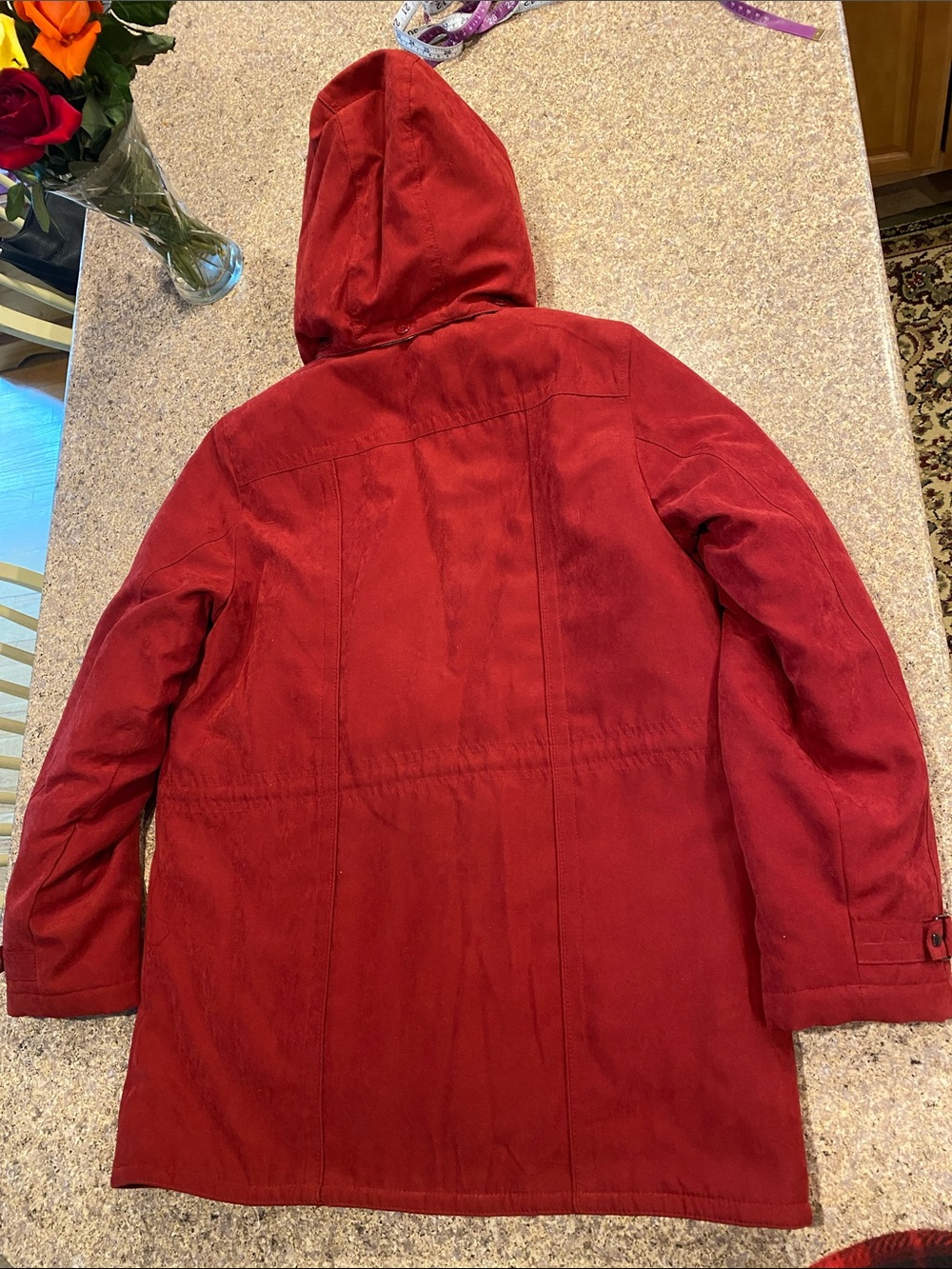 Croft & Barrow Zip Up Insulated Coat Removable Hood Medium MUSTY Winter Jacket - Picture 11 of 17